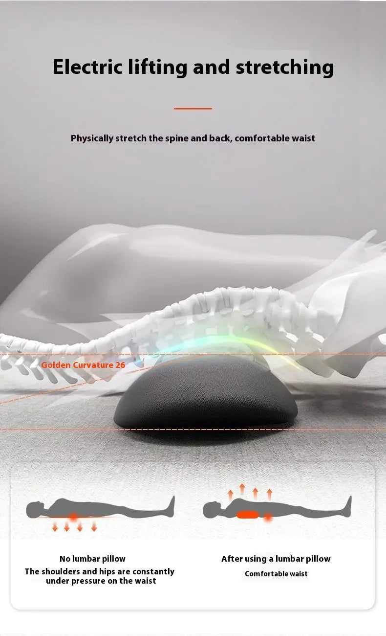 Lumbar Support Pillow with Heating & Massage